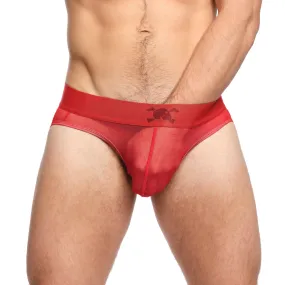 Just The Bones Sheer Y Jock Red