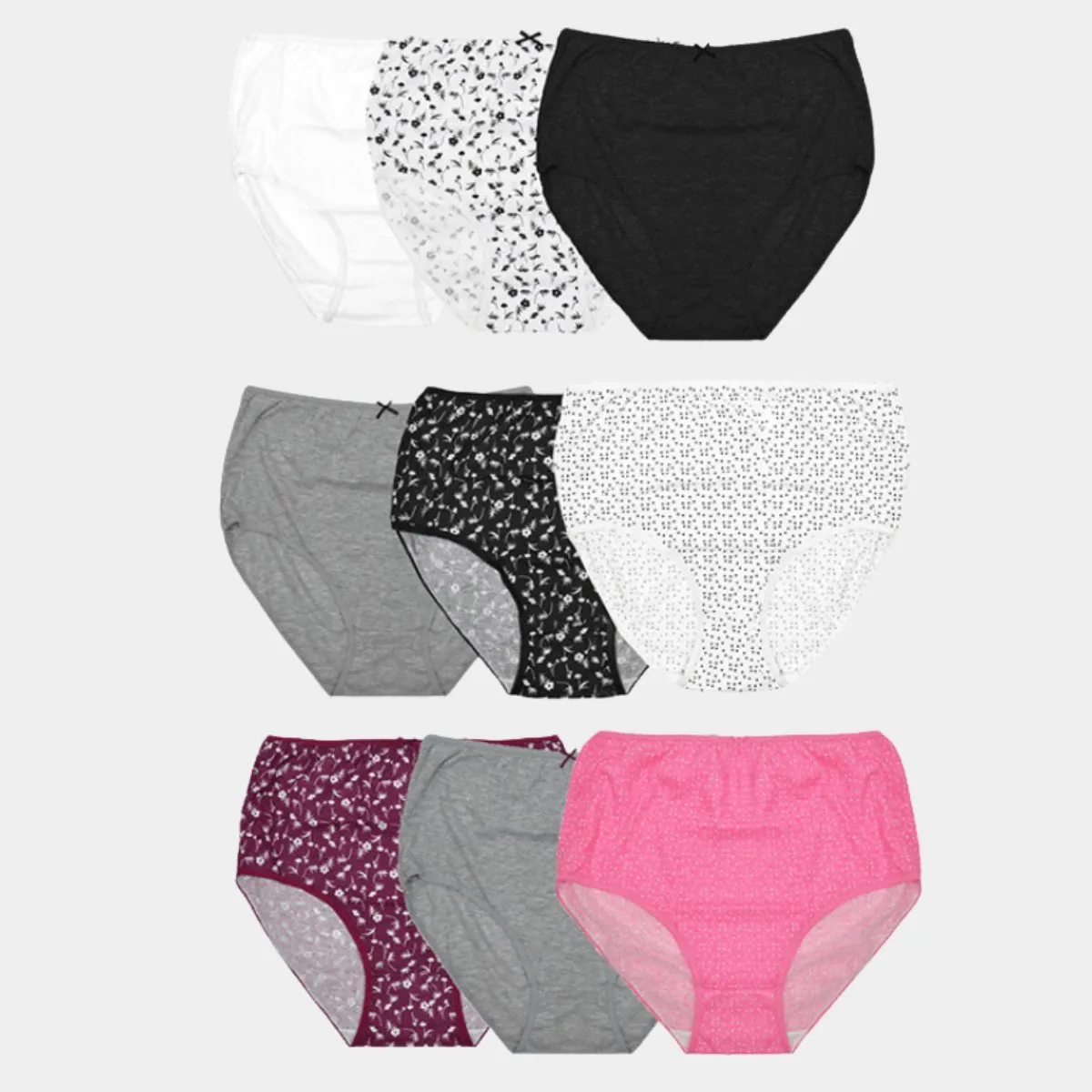 Ladies 3pk Printed Briefs