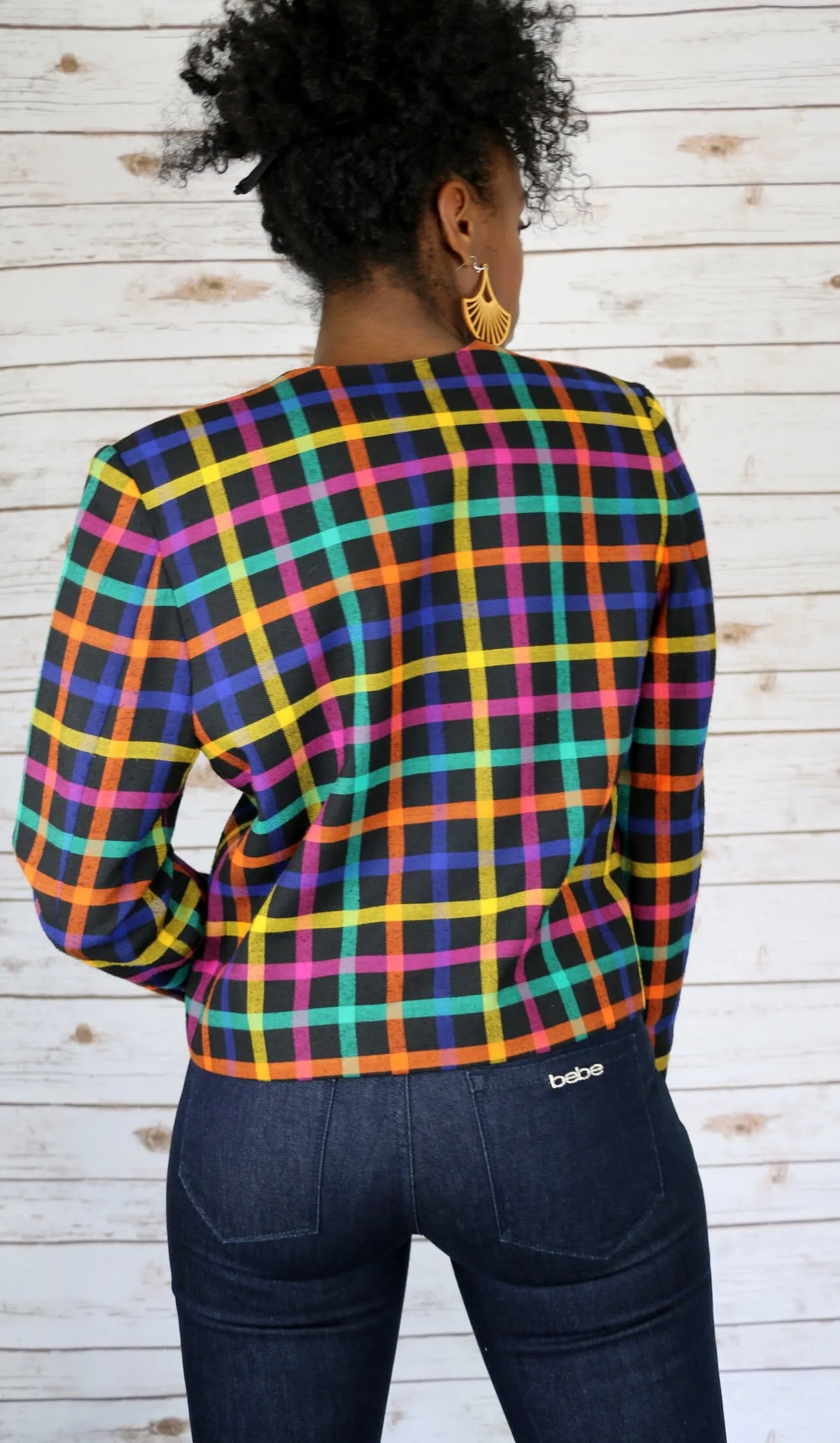 Live: 177 Candy Girl Plaid Blazer