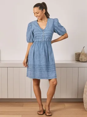 Livie Reversible Maternity Denim Dress