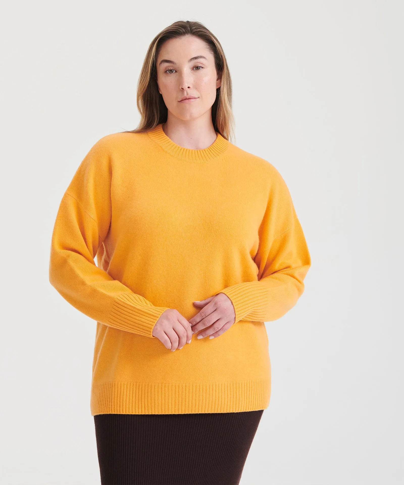 Luxe Cashmere Oversized Crewneck Sweater