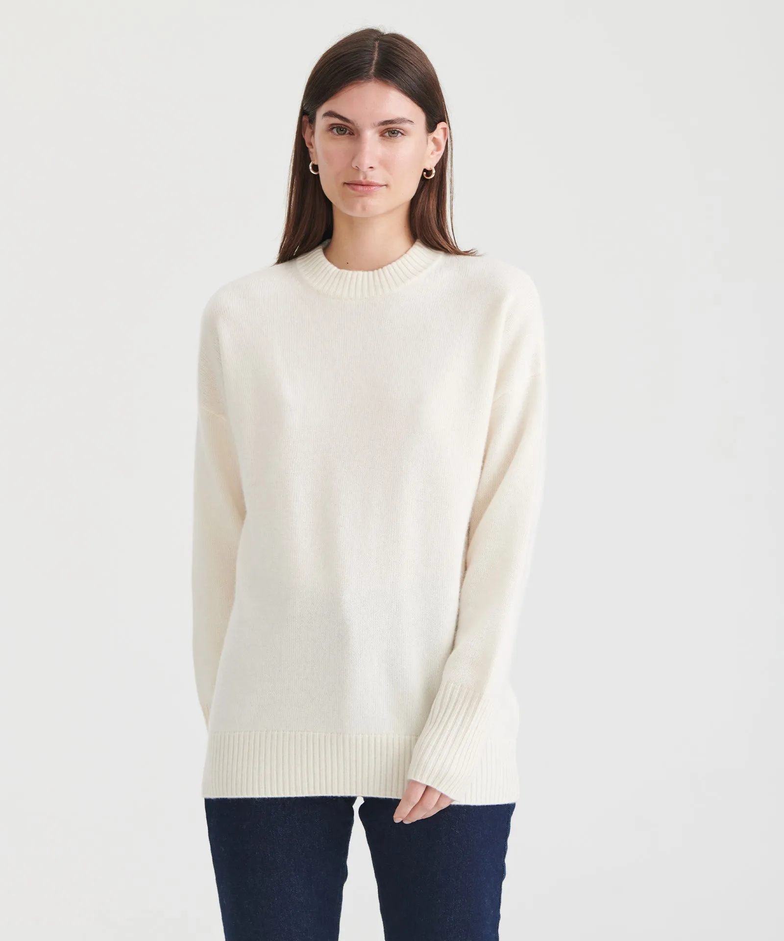 Luxe Cashmere Oversized Crewneck Sweater