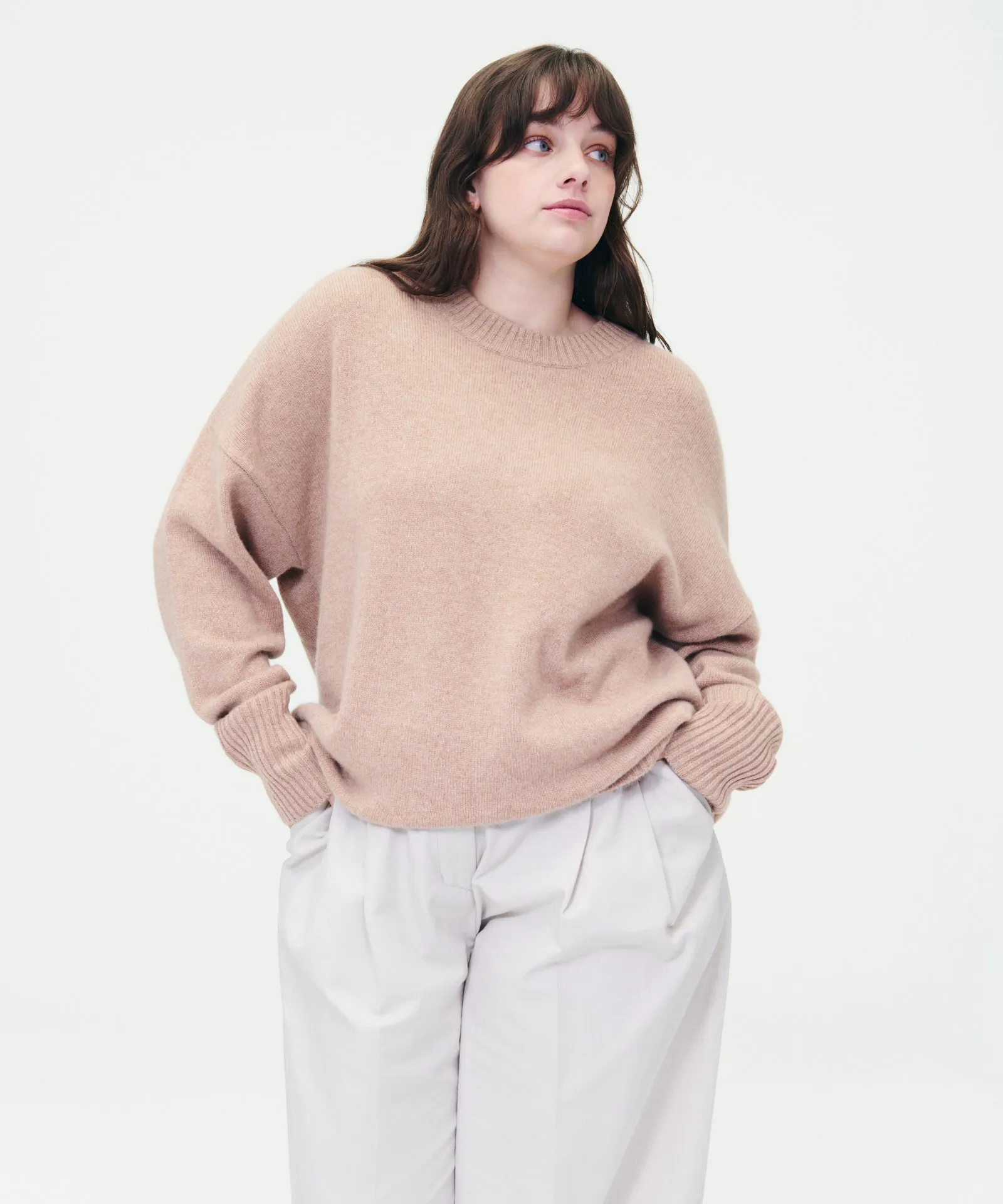 Luxe Cashmere Oversized Crewneck Sweater