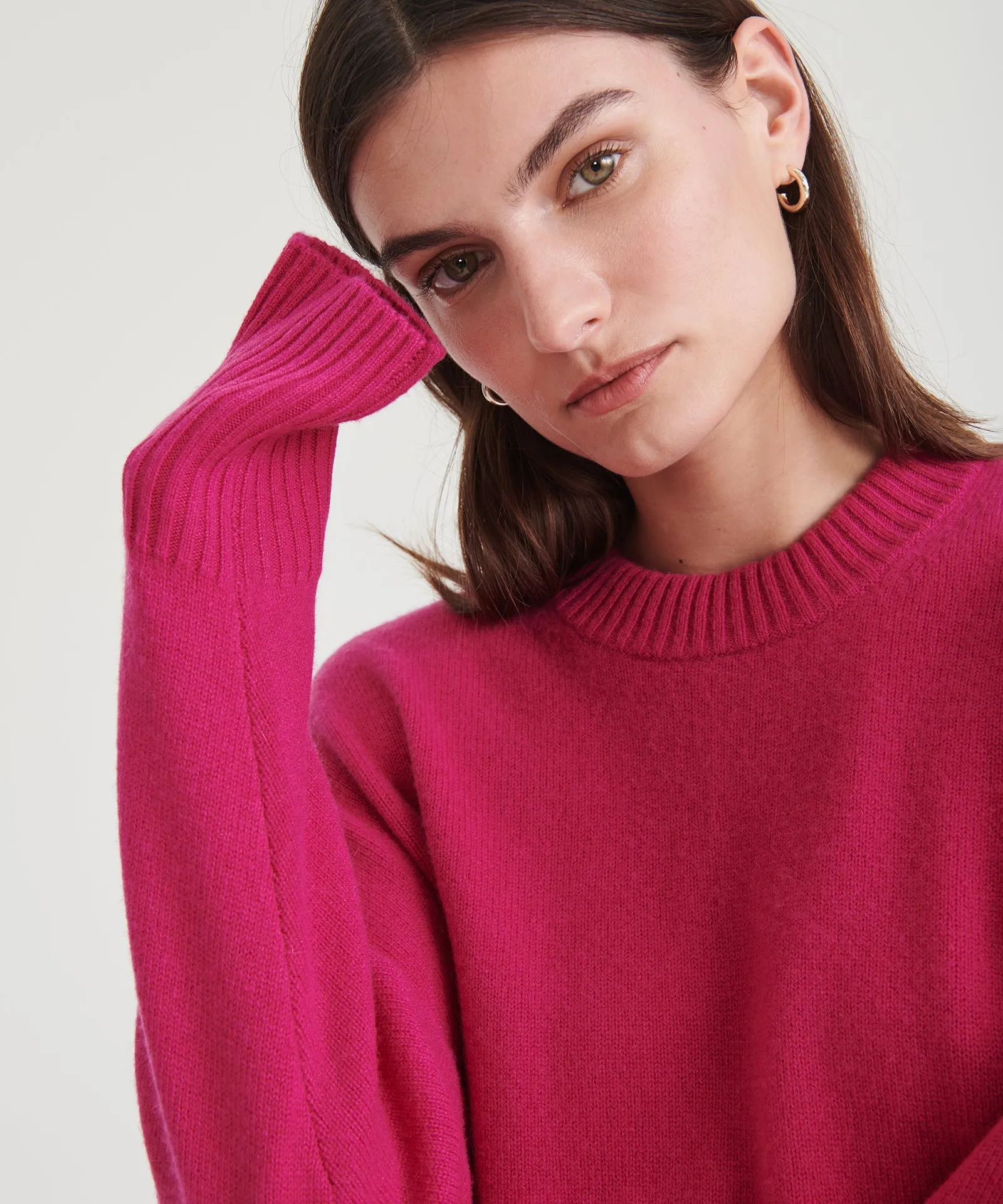 Luxe Cashmere Oversized Crewneck Sweater