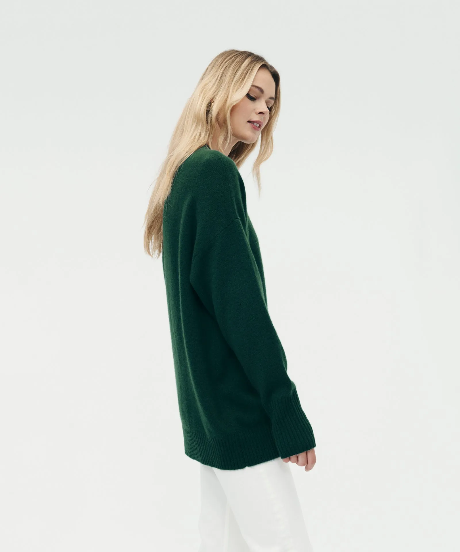 Luxe Cashmere Oversized Crewneck Sweater