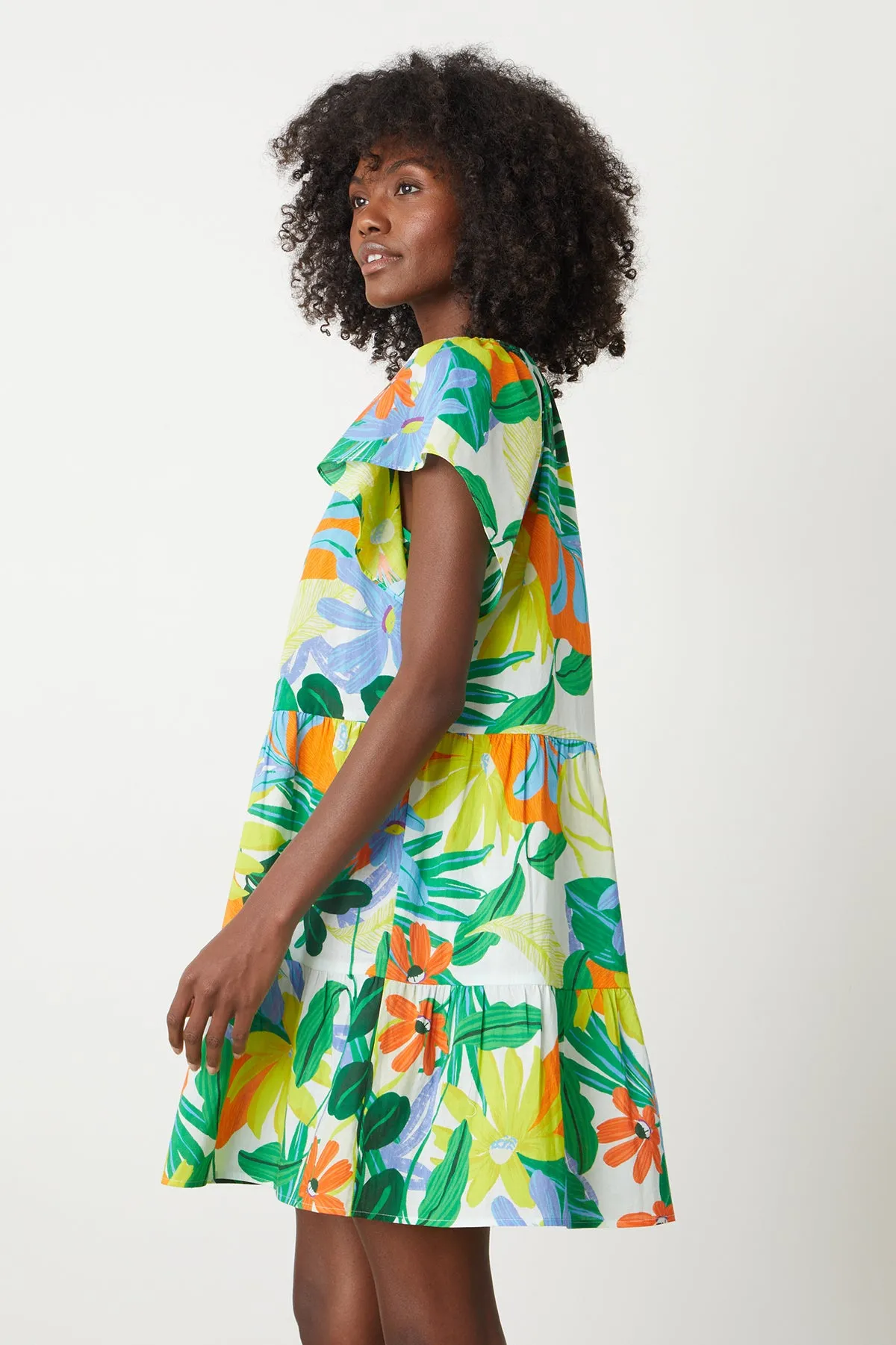 MAEVE PRINTED TIERED DRESS