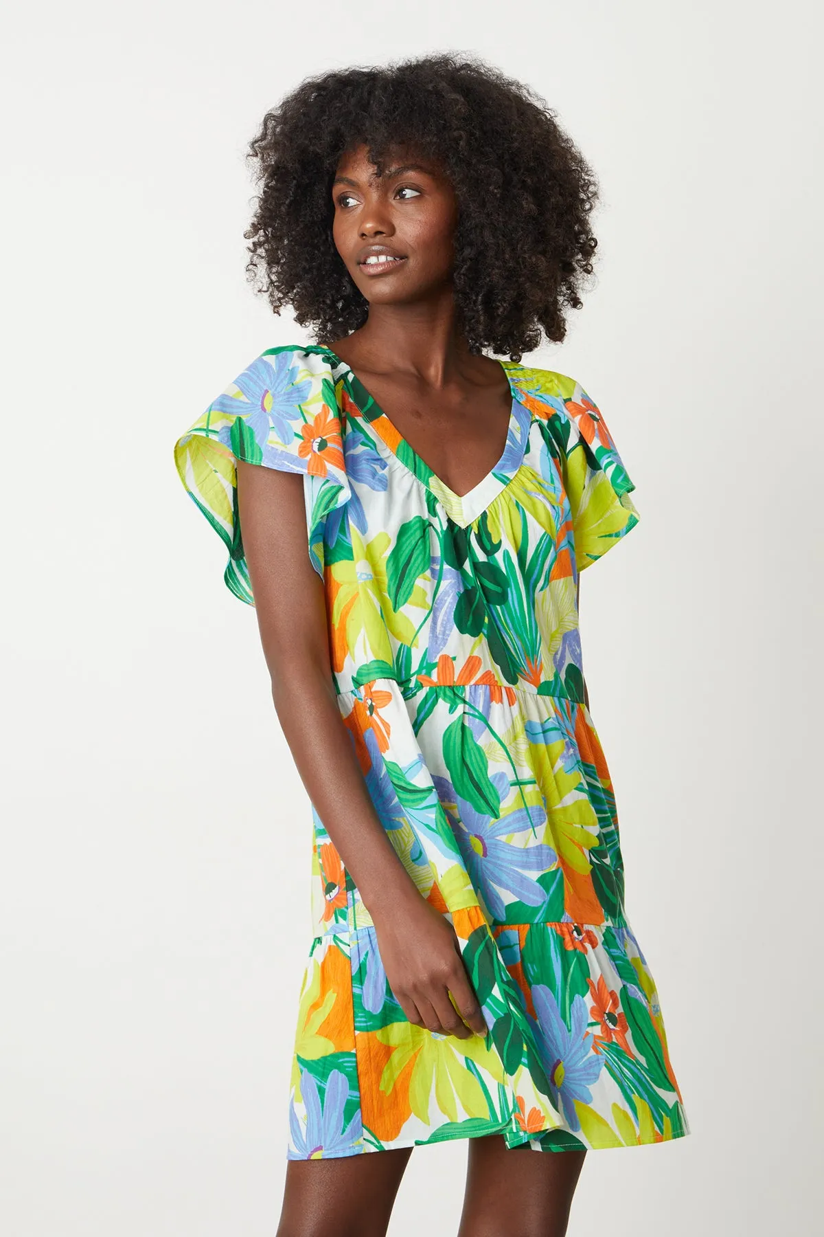 MAEVE PRINTED TIERED DRESS