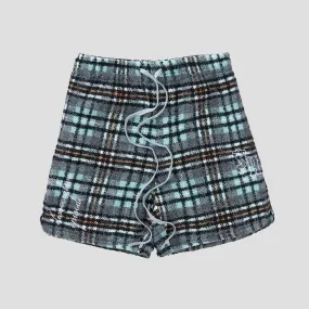 MEMORY LOSS WOVEN SHORTS MINT PLAID