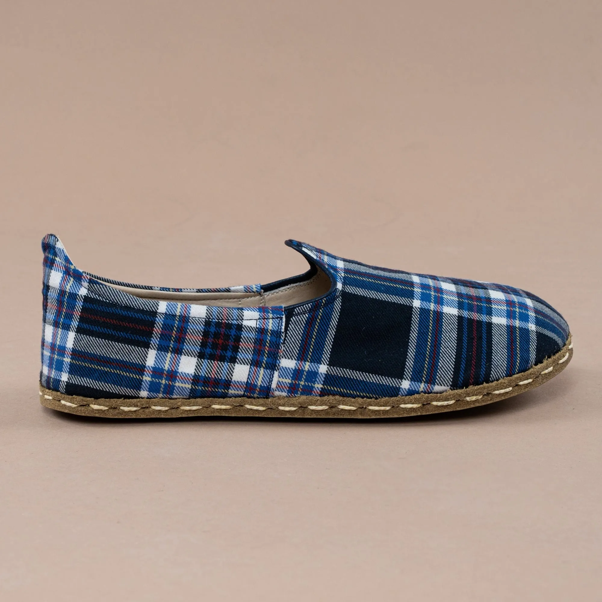 Men's Blue Plaid Barefoots