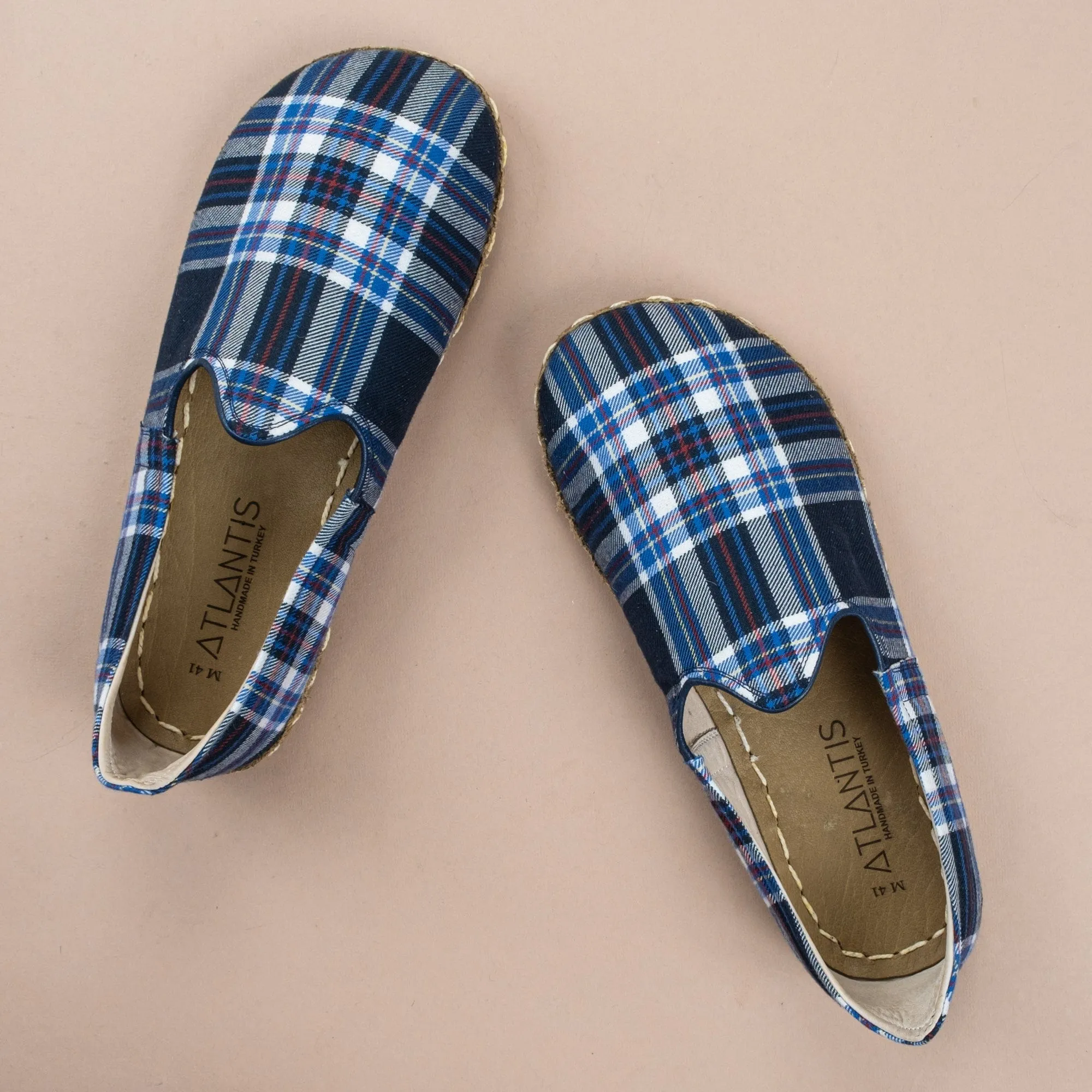 Men's Blue Plaid Barefoots