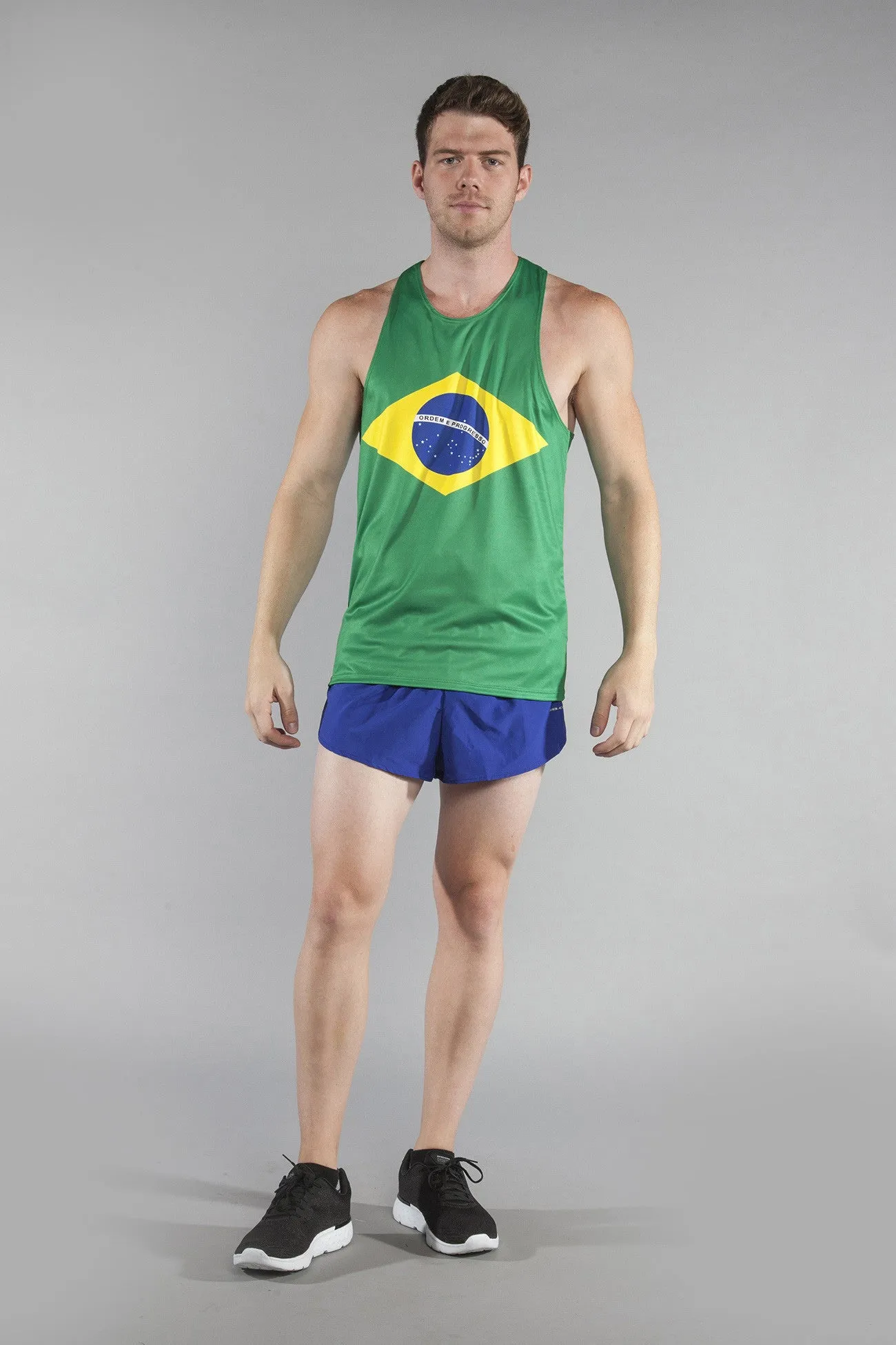 Men's Printed Singlet- Brazil