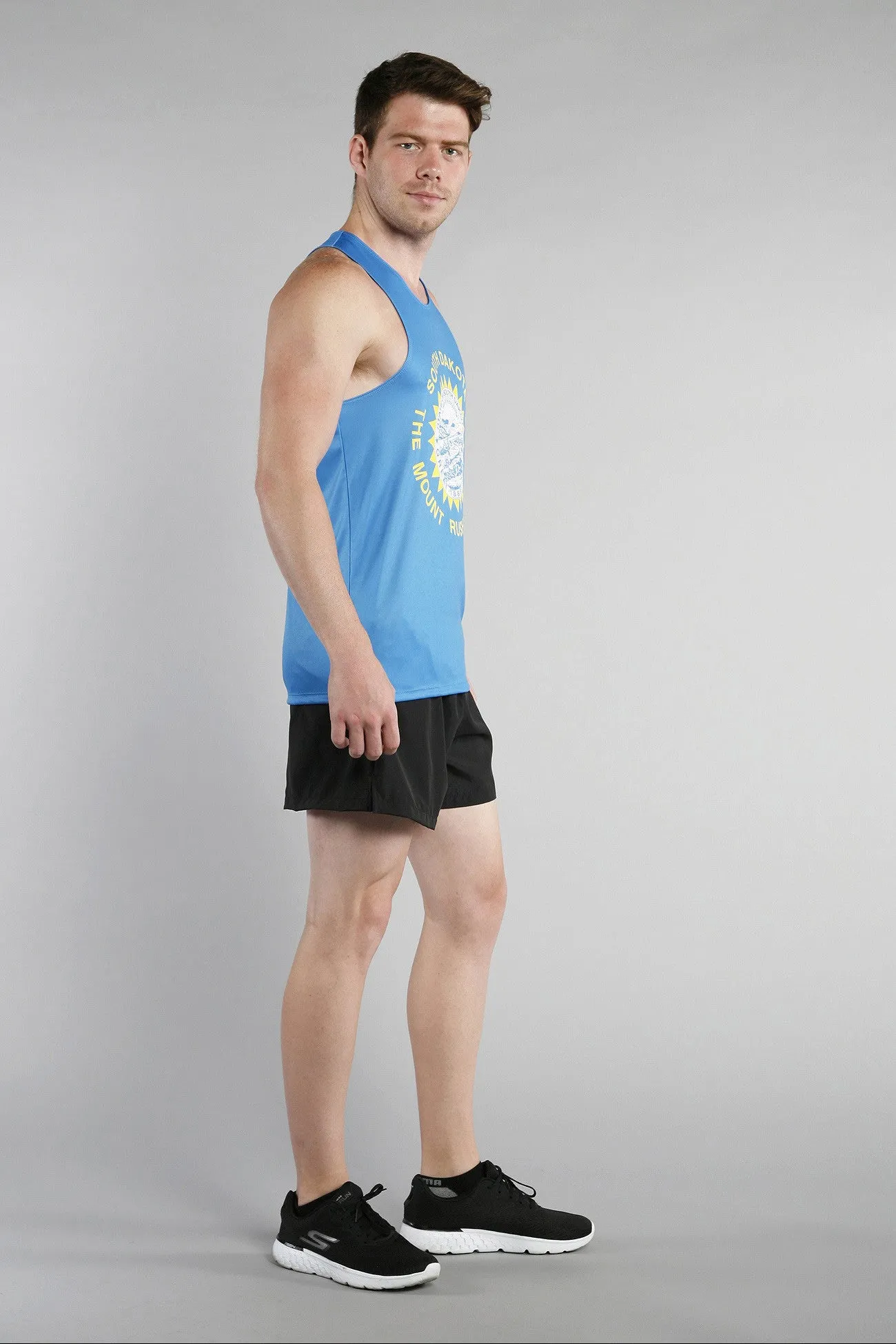 Men's Printed Singlet- South Dakota