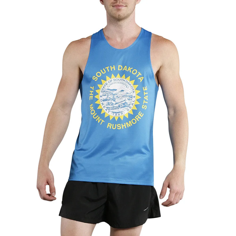 Men's Printed Singlet- South Dakota