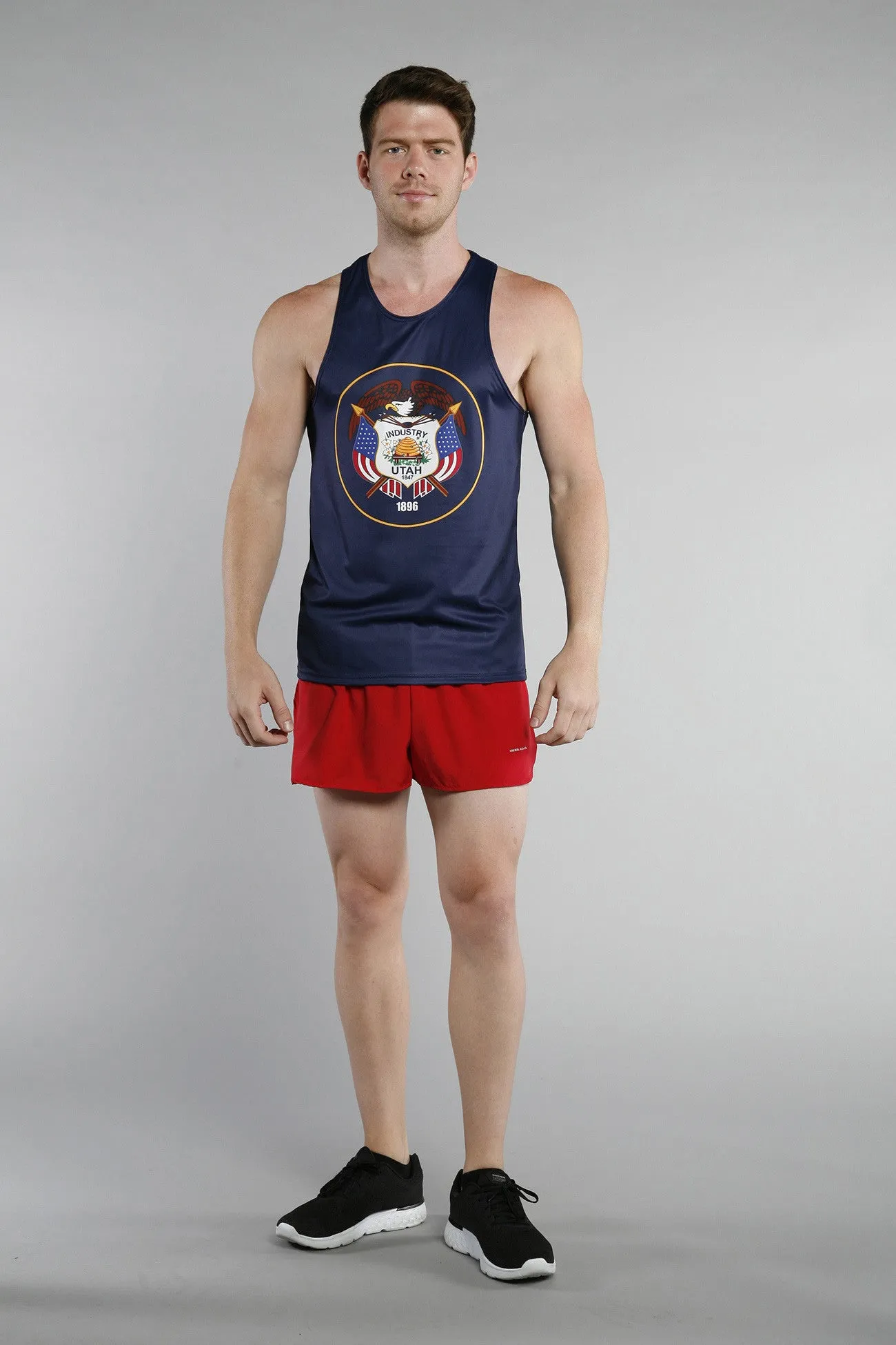 Men's Printed Singlet- Utah