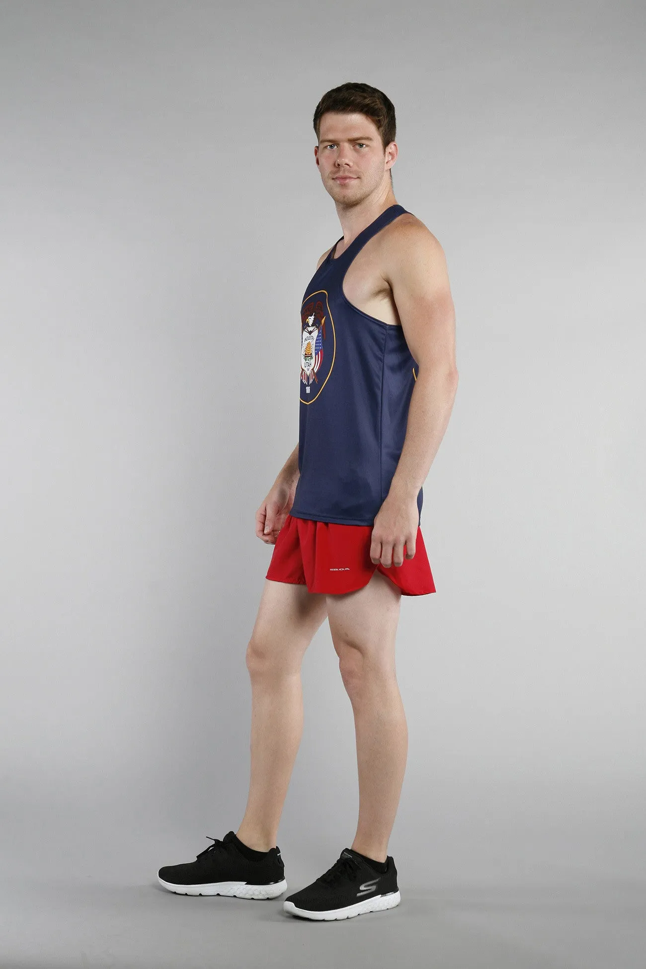 Men's Printed Singlet- Utah