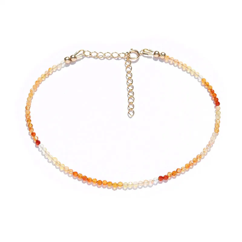 Mexican Fire Opal Luxury Anklet