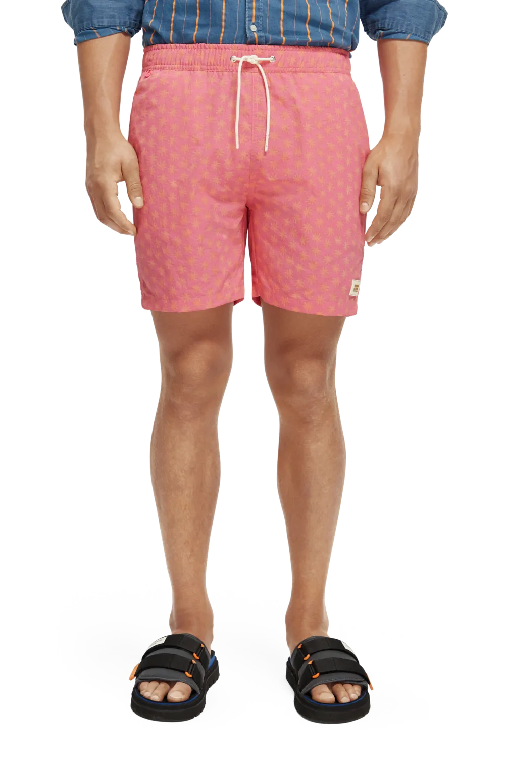 Mini Printed Swimshort | Flamingo Wax