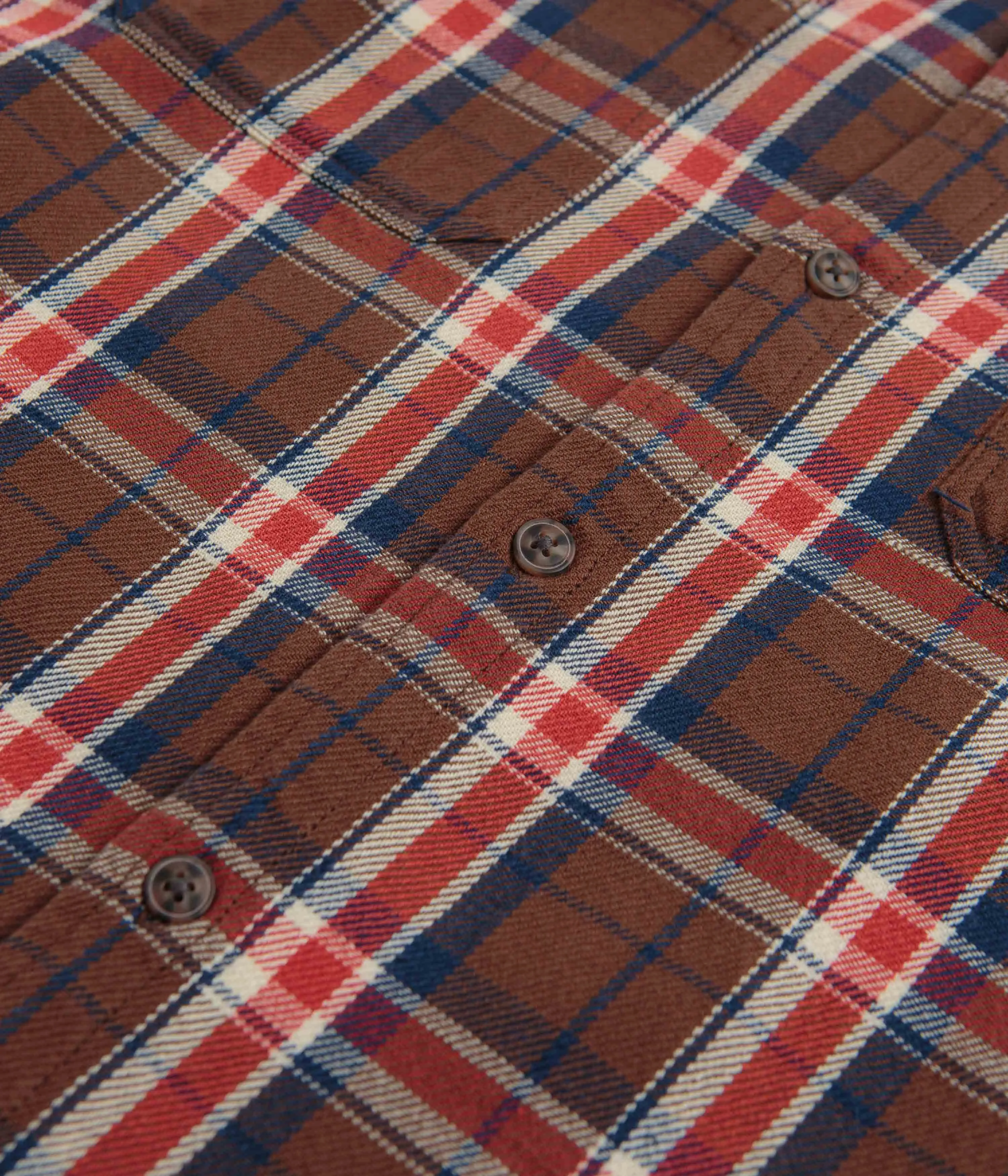 Mollusk Builder Shirt - Brown Plaid