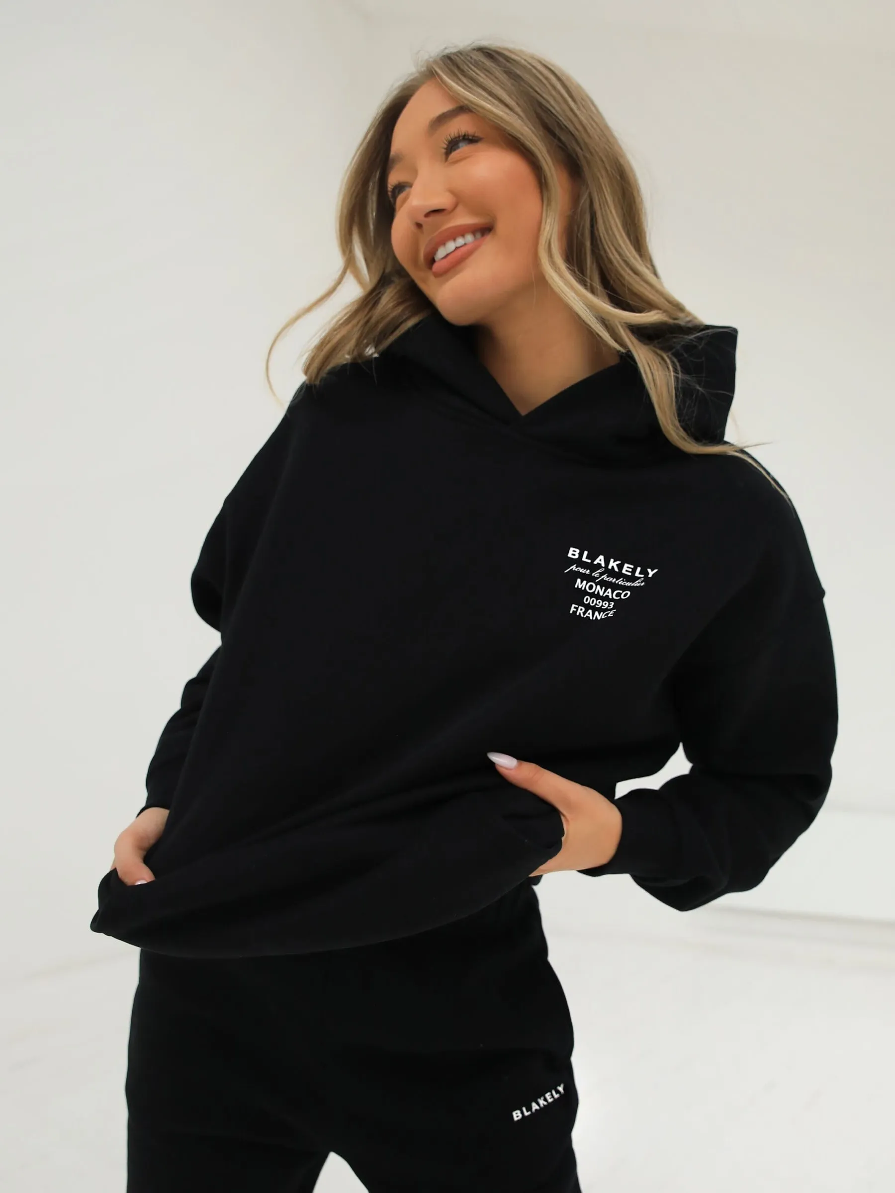 Monaco Oversized Hoodie - Black