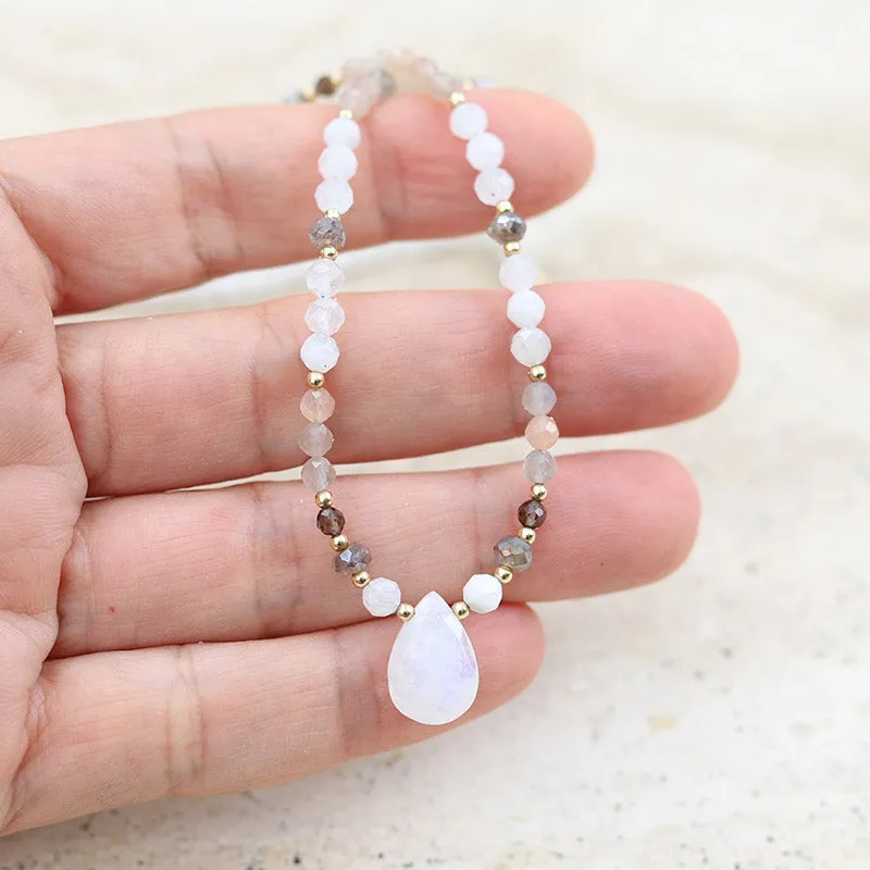 Moonstone and Sunstone Luxury Necklace