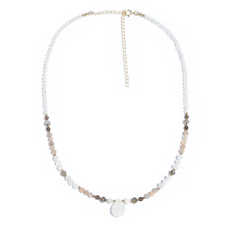 Moonstone and Sunstone Luxury Necklace