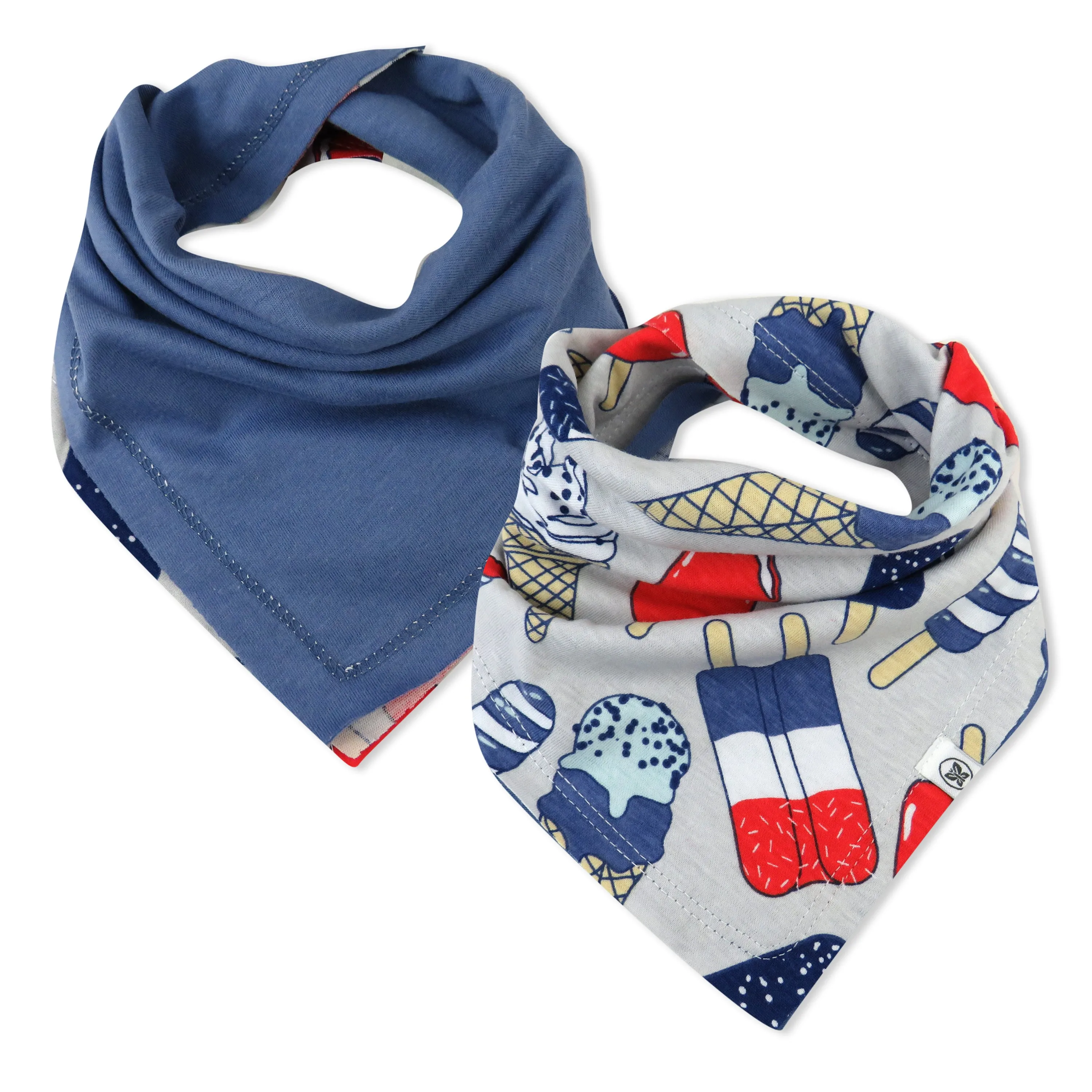 Multipack Organic Cotton Reversible Bandana Bibs