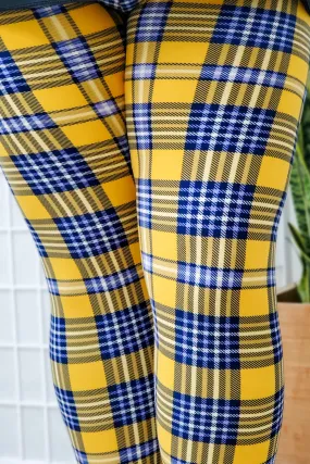 Mustard Plaid Leggings KIDS