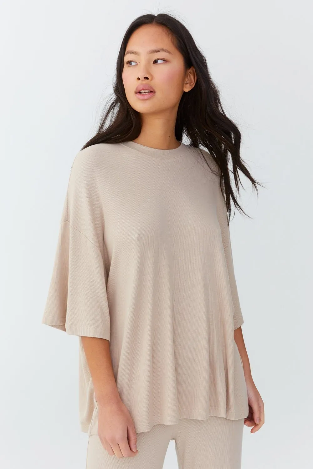 Oversized Ribbed Top