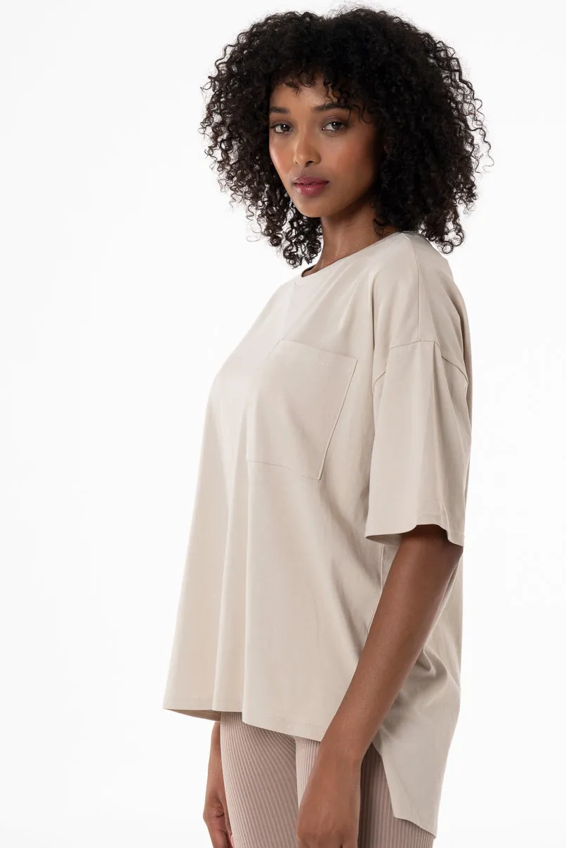 Oversized T-Shirt _ 144177 _ Stone