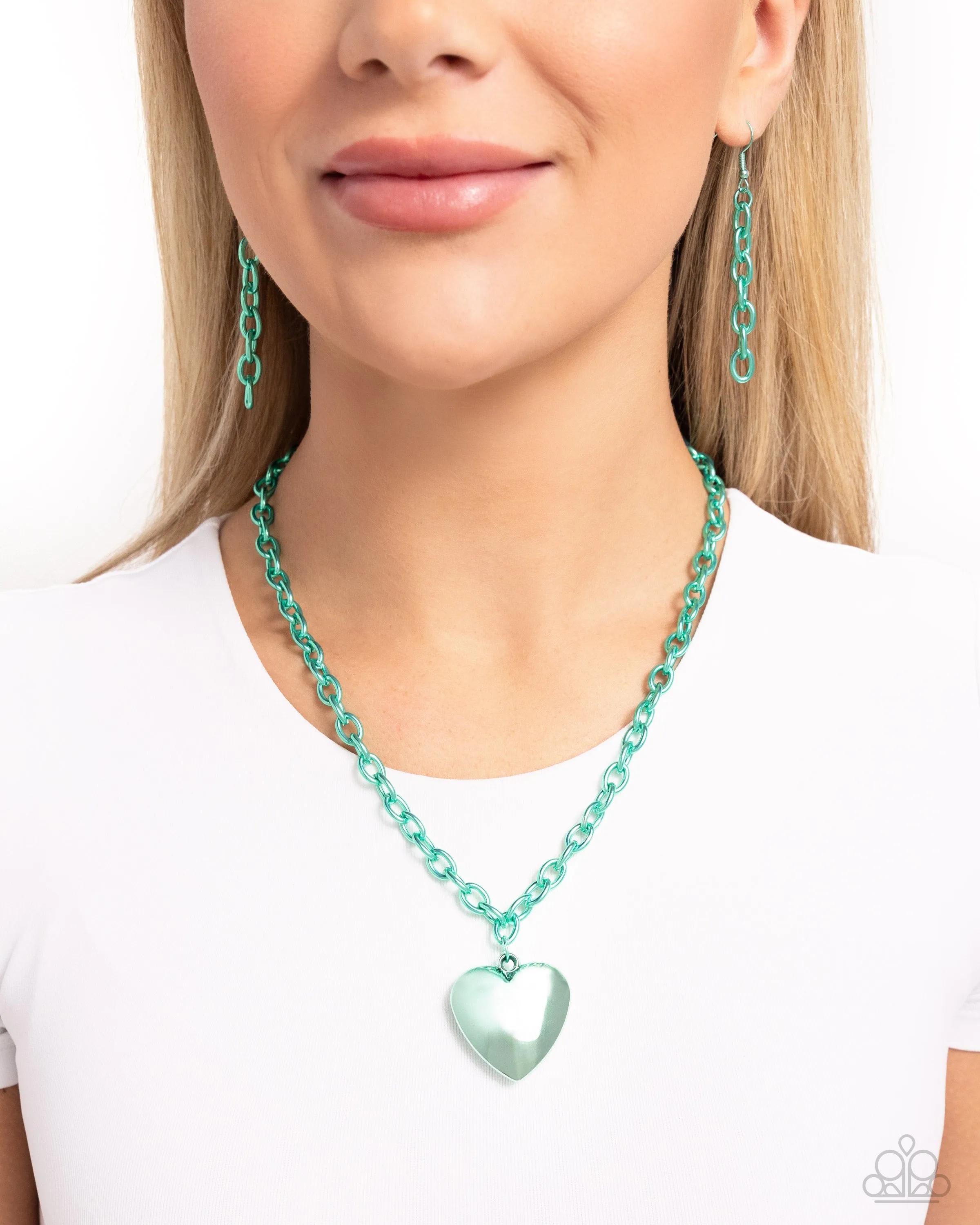 Paparazzi PREORDER Loving Luxury Green Necklace & Earring Set