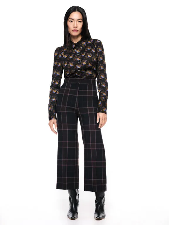 PF24039 Wide leg plaid culotte