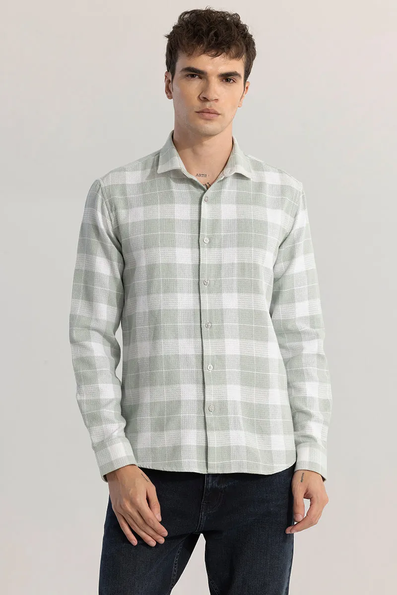 Plaid Grid Moss Green Checks Shirt