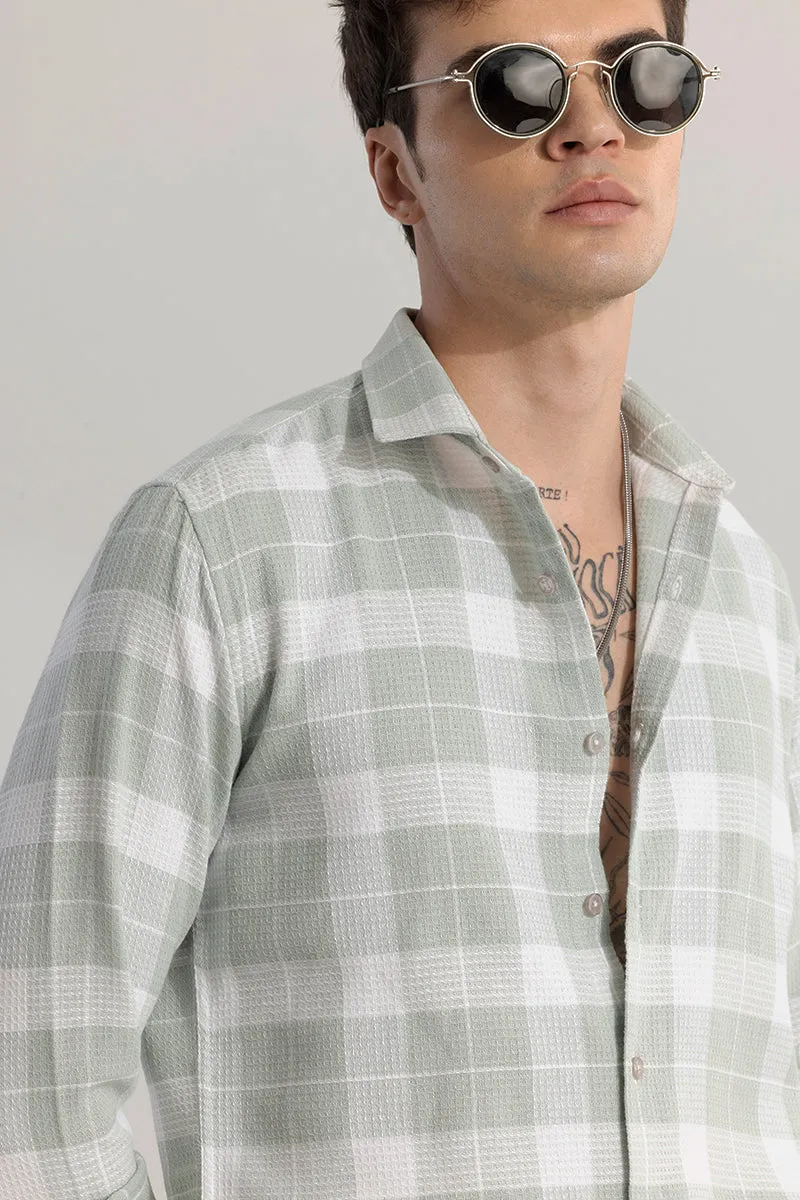 Plaid Grid Moss Green Checks Shirt