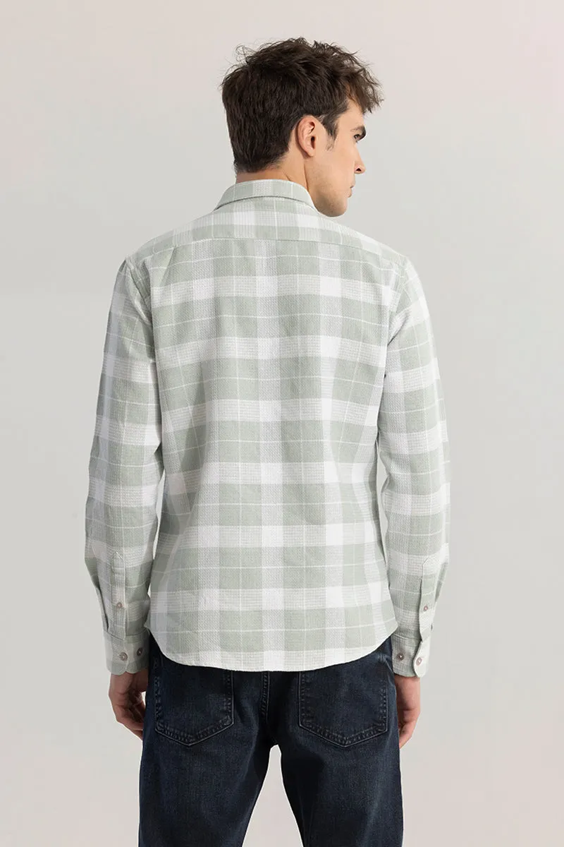 Plaid Grid Moss Green Checks Shirt