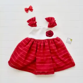 Poppy Ribbon in Red Sheer Stripes