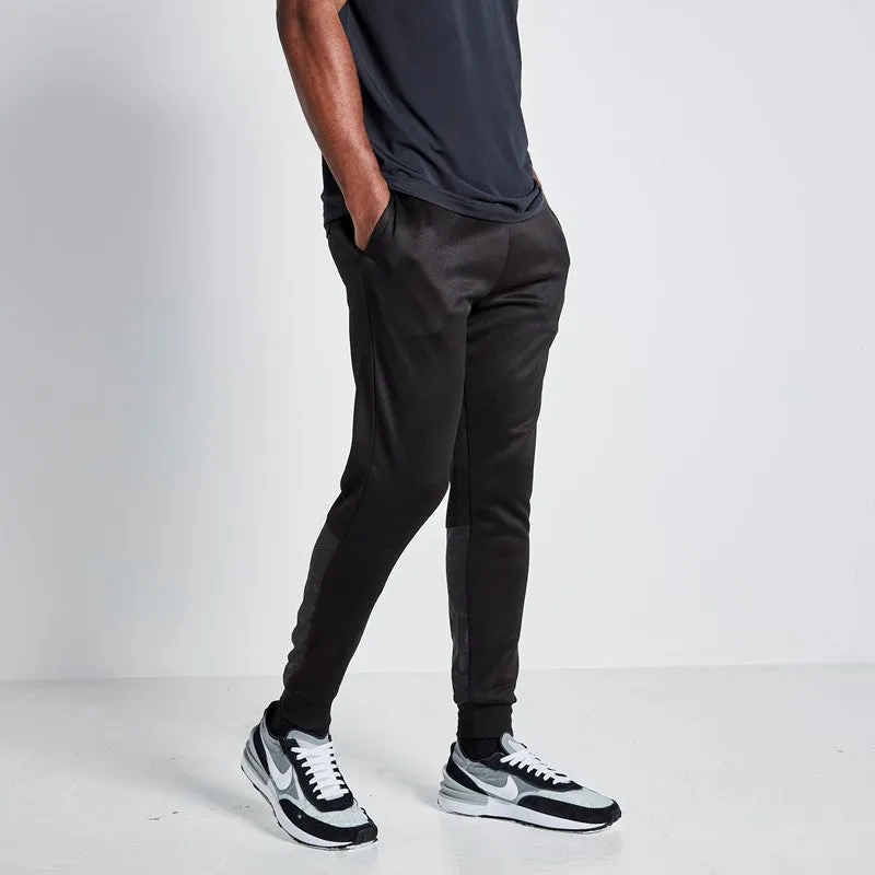 Printed Panel Joggers - Black