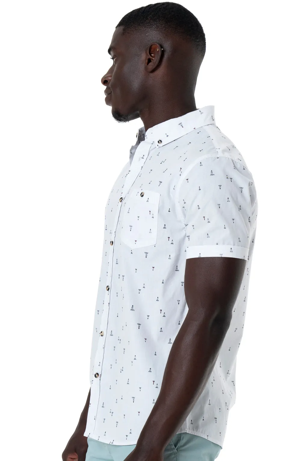 Printed Shirt _ 143019 _ Optic White