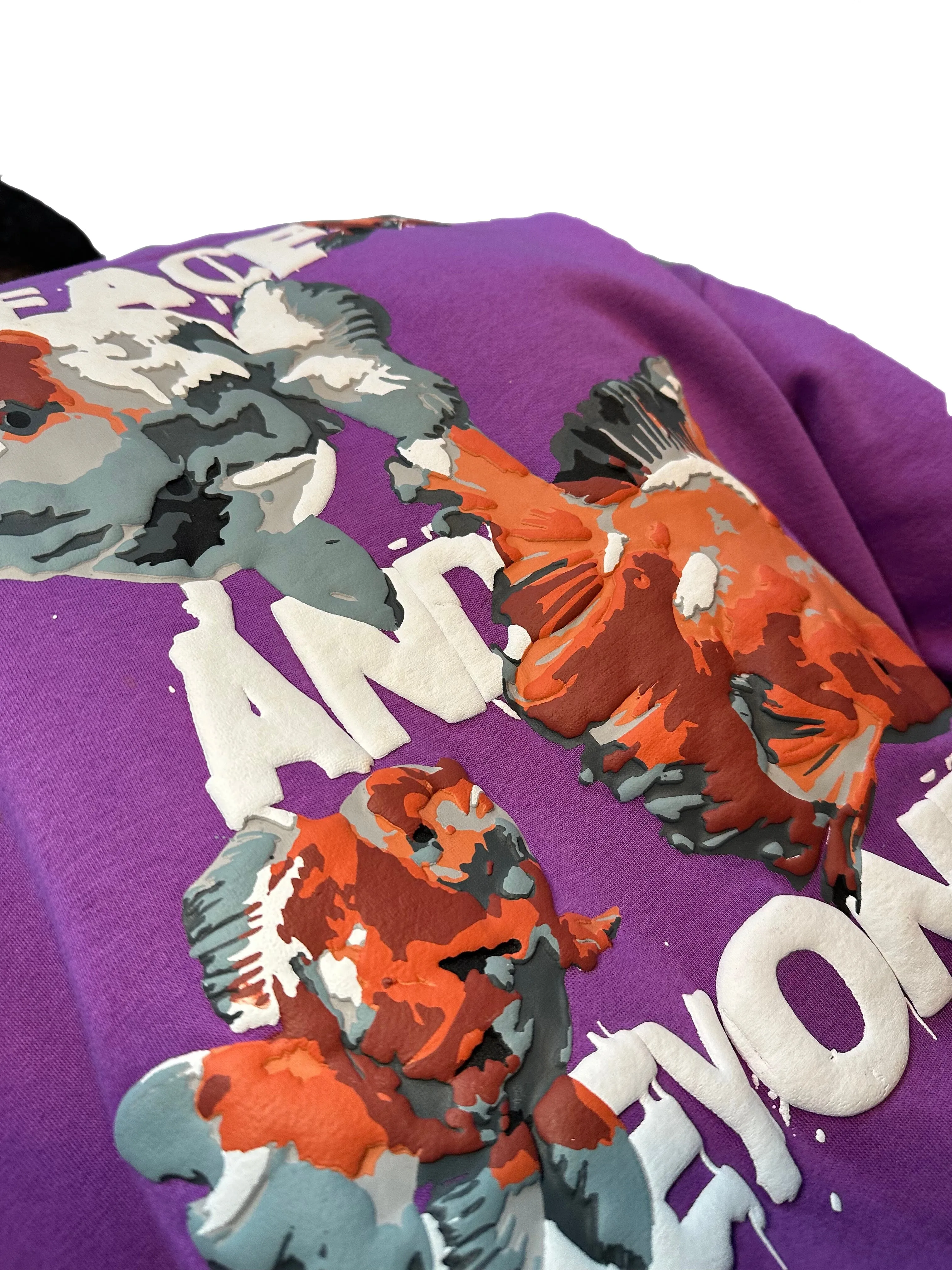 Purple Gold Fish Oversized Sweatshirt