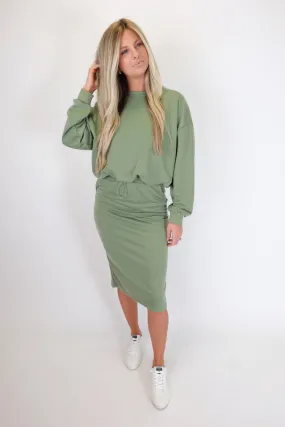 Quiet Luxury Midi Set - Pistachio