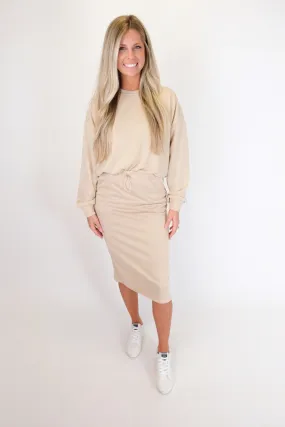 Quiet Luxury Midi Set - Taupe