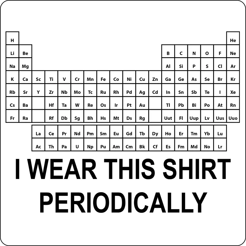 "I Wear this Shirt Periodically" (black) - Men's T-Shirt