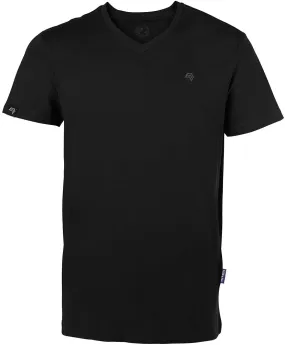 RMH 0102 ― Herren Luxury Bio-Baumwolle V-Neck T-Shirt - Schwarz