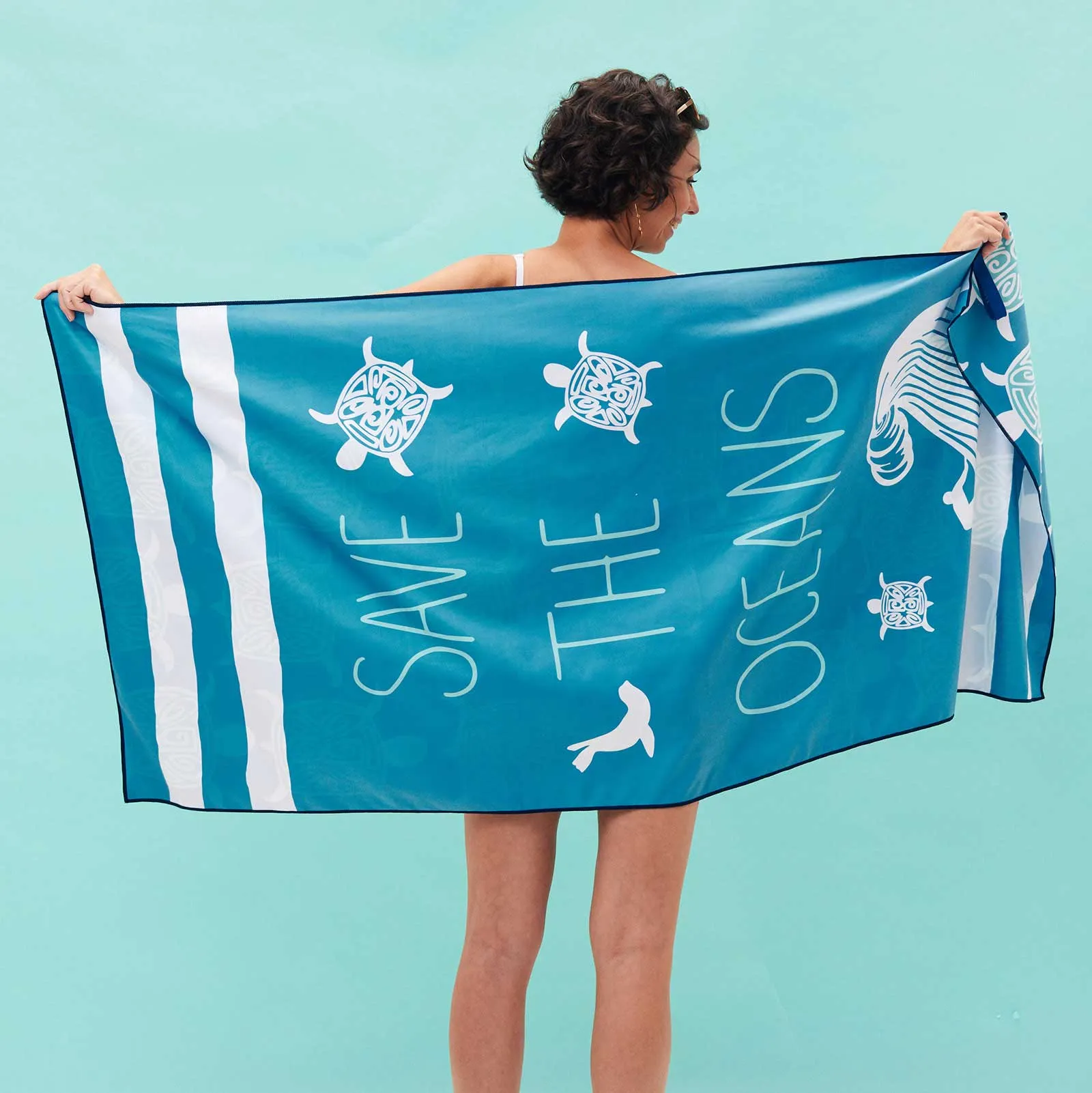 Save The Oceans Reversible Eco Beach Towel