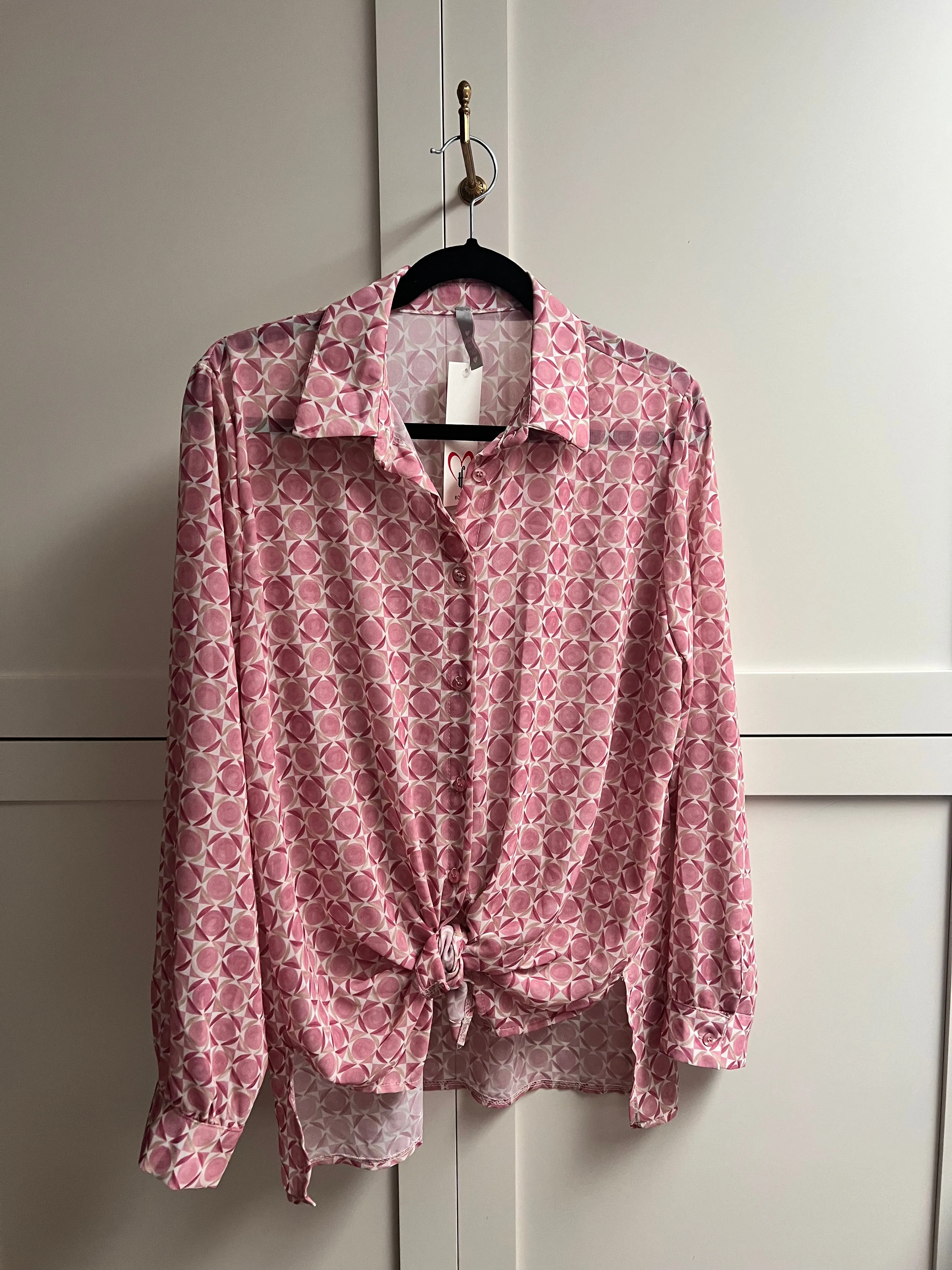 Sheer Blouse | Circles   Squares