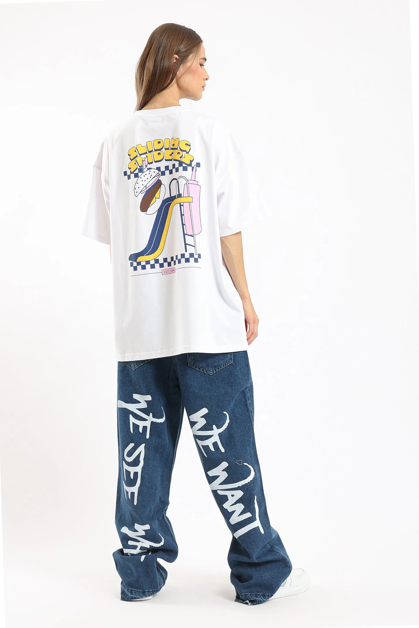 SLIDING SLIDERS OVERSIZED UNISEX TEE