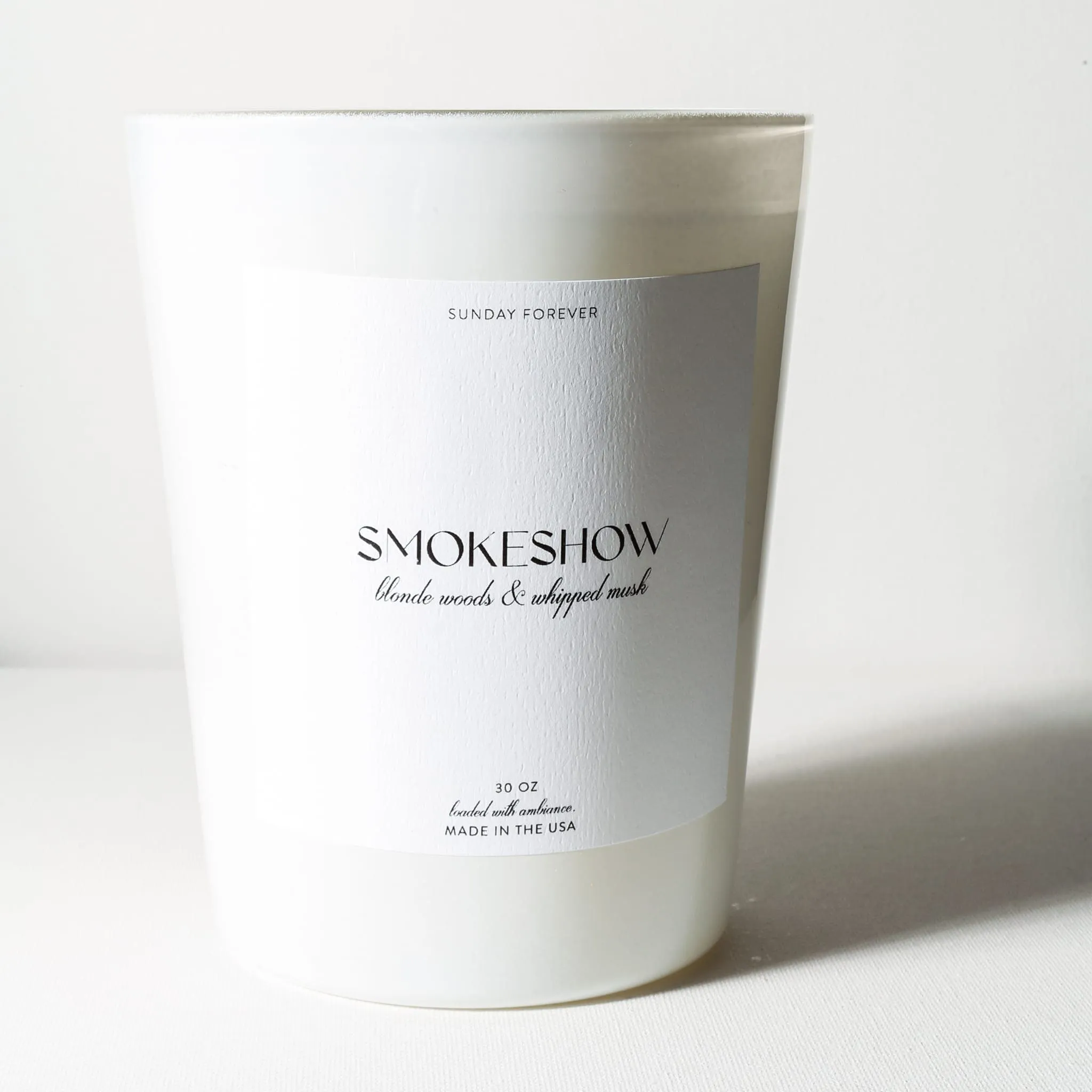 Smokeshow Luxury Candle with Blonde Woods and Whipped Musk