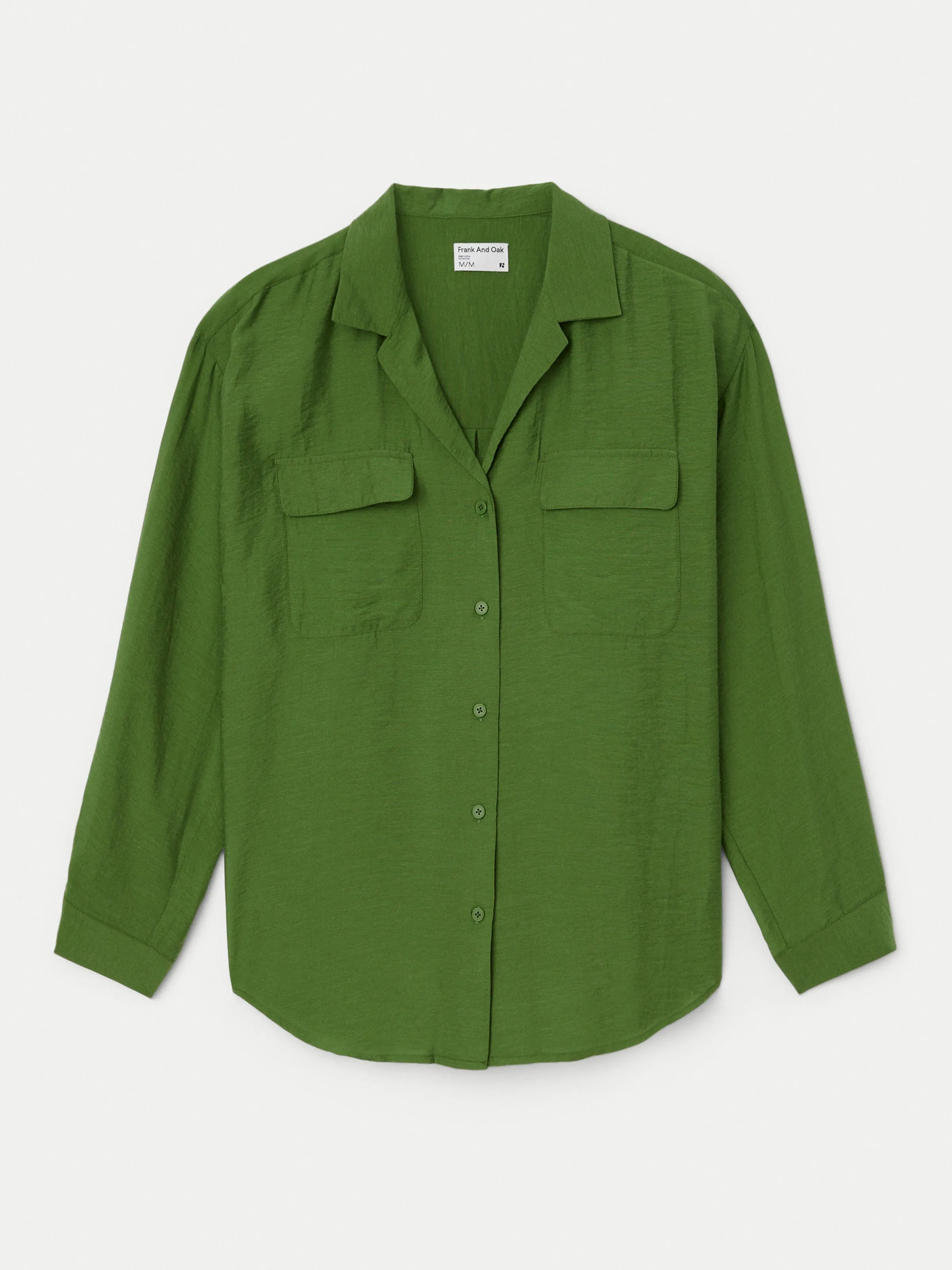 The Sheer Blouse in Military Green