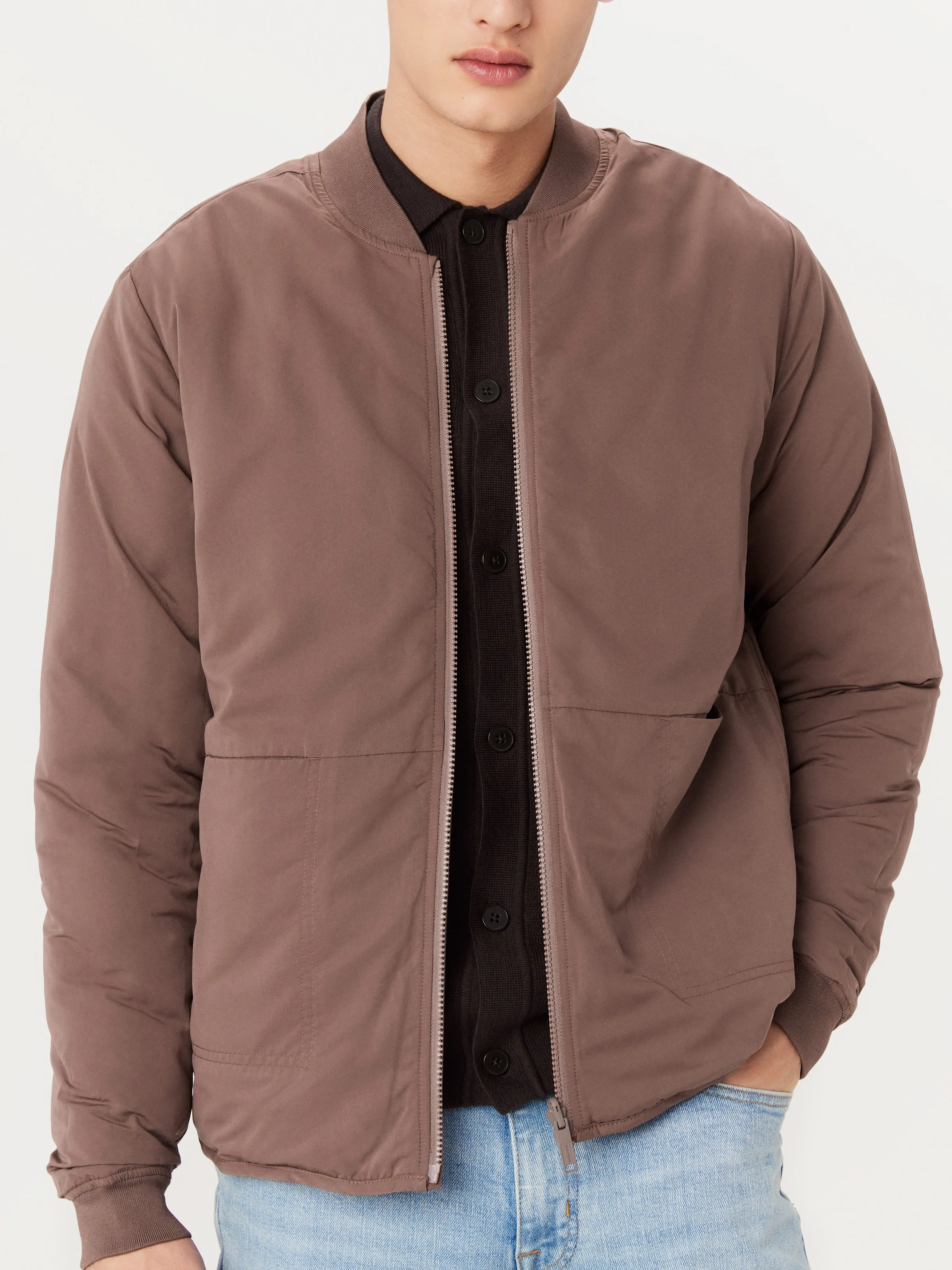 The Skyline Reversible Bomber in Dark Clay