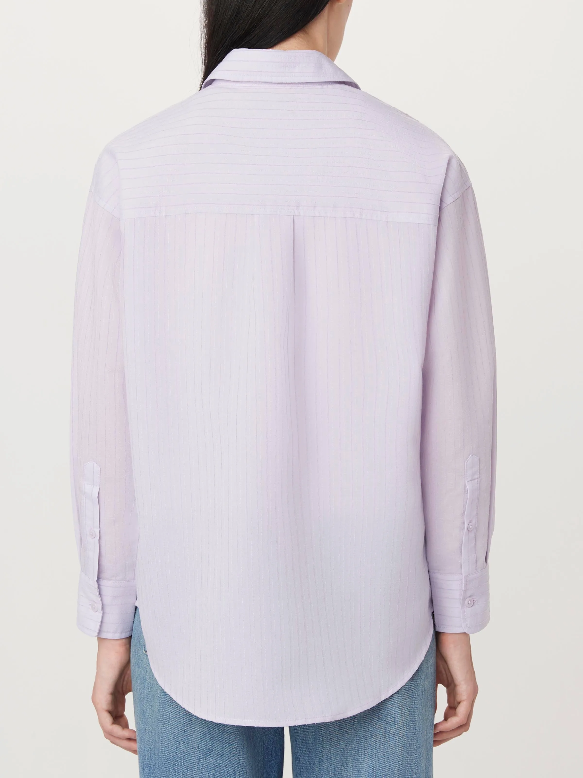 The Textured Sheer Shirt in Lilac