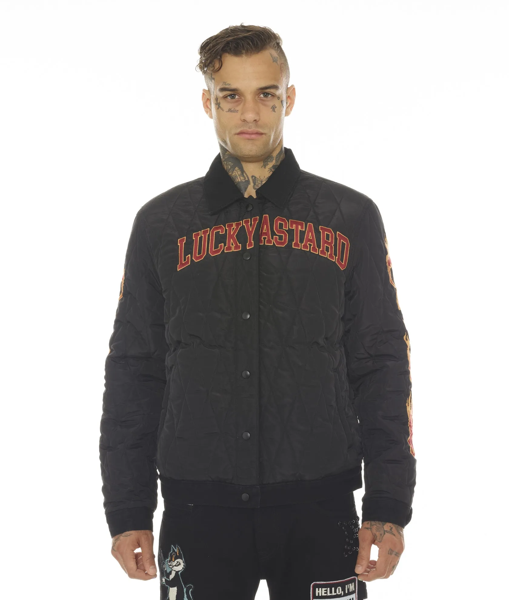 TYPE II LUCKY BASTARD REVERSIBLE JACKET IN BLACK